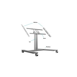 Multibrackets M Public Display Stand 80 HD Wheelbase Single Silver - image 7