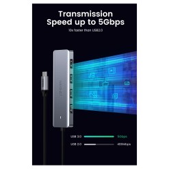 Ugreen 70336 interface hub USB 3.2 Gen 1 (3.1 Gen 1) Type-C 5000 Mbit/s - image 6
