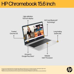 HP Chromebook 15a-na0001na Intel® Celeron® N4500 39.6 cm (15.6