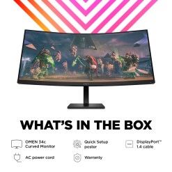 HP OMEN by HP 34 inch WQHD 165Hz Curved Gaming Monitor - OMEN 34c - image 6