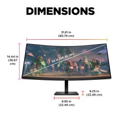 HP OMEN by HP 34 inch WQHD 165Hz Curved Gaming Monitor - OMEN 34c - image 7