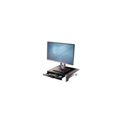 Fellowes Computer Monitor Stand with 5 Height Adjustments - Office Suites Monitor Riser with Storage Tray - Ergonomic Adjustable Monitor Stand for Computers - Max Weight 36KG/Max Size 28