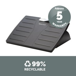 Fellowes Foot Rest Under Desk - Office Suites Under Desk Foot Rest Ergonomic Foot Rest with 3 Height Adjustable Positions & Antibacterial Technology - Foot Rest Stool for Office & Home - Black - image 8