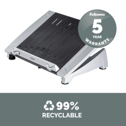 Fellowes Laptop Stand for Desk - Office Suites Plus Adjustable Laptop Stand for the Home and Office - Laptop Riser with 5 Height Adjustments - Max Monitor Size 17