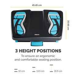 Fellowes Foot Rest Under Desk - Energizer Foot Support Ergonomic Foot Rest with 3 Height Adjustable Positions & Massage Textured Surface - Foot Rest Stool for Office & Home - Charcoal - image 3