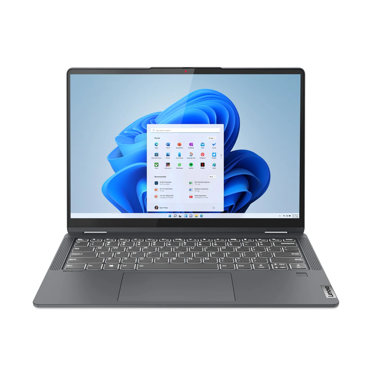 Lenovo IdeaPad Flex 5 14IAU7 Intel® Core™ i7 i7-1255U Hybrid (2-in-1) 35.6 cm (14") Touchscreen WUXGA 16 GB LPDDR4x-SDRAM 1 TB SSD Wi-Fi 6 (802.11ax) Windows 11 Home UK English Grey