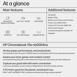 HP Chromebook 15a-nb0004na Intel® Core™ i3 i3-N305 39.6 cm (15.6