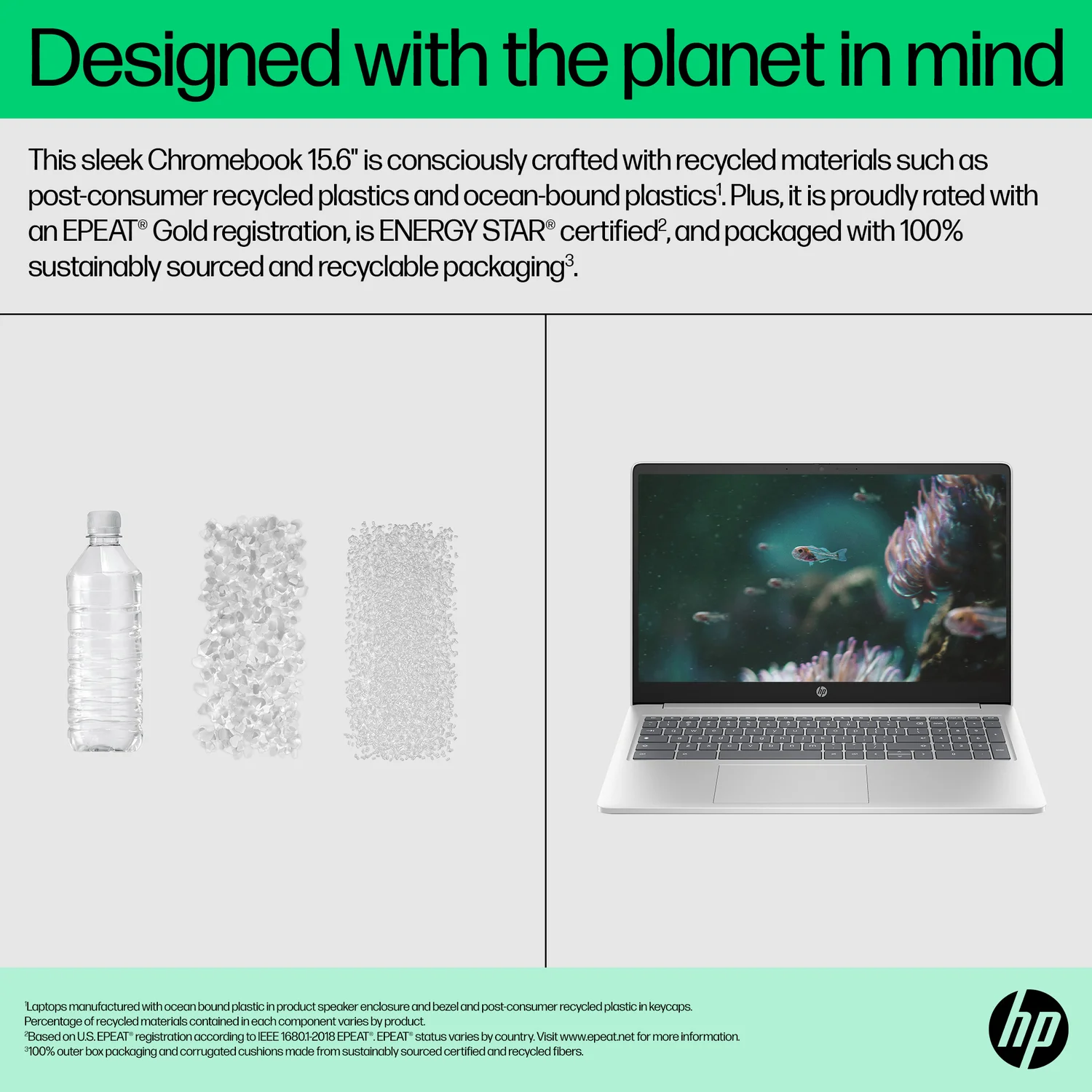 HP Chromebook 15a-nb0004na Intel® Core™ i3 i3-N305 39.6 cm (15.6") Full HD 8 GB LPDDR5-SDRAM 256 GB Flash Wi-Fi 6 (802.11ax) ChromeOS Silver - image 7