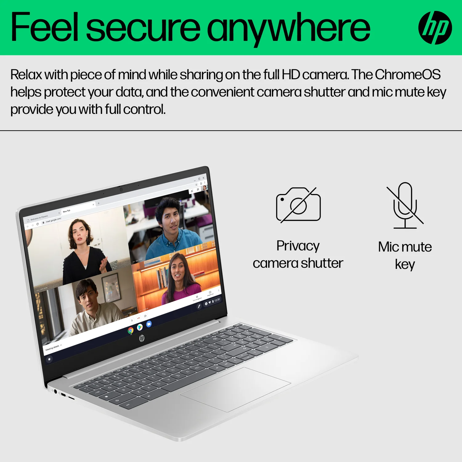 HP Chromebook 15a-nb0004na Intel® Core™ i3 i3-N305 39.6 cm (15.6") Full HD 8 GB LPDDR5-SDRAM 256 GB Flash Wi-Fi 6 (802.11ax) ChromeOS Silver - image 8
