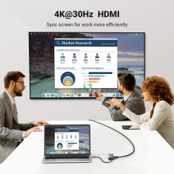 Ugreen USB-C to 2*USB3.0+HDMI+RJ 45+SD&TF+PD port Hub - image 3