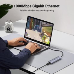 Ugreen USB-C to 2*USB3.0+HDMI+RJ 45+SD&TF+PD port Hub - image 5