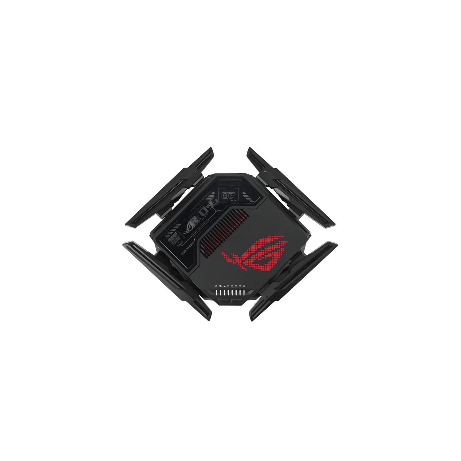 ASUS ROG Rapture GT-BE98 wireless router 10 Gigabit Ethernet Quad-band (2.4 GHz / 5 GHz-1 / 5 GHz-2 / 6 GHz) Black