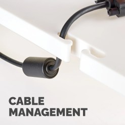 Fellowes Computer Monitor Stand with 3 Height Adjustments - Standard Monitor Riser with Cable Management - Ergonomic Adjustable Monitor Stand for Computers - Max Weight 27KG/Max Size 21