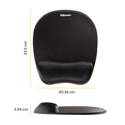 Fellowes Mouse Mat Wrist Support Memory Foam Mouse Pad Ergonomic Mouse Mat Black - image 2
