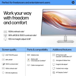 HP Series 5 23.8 inch FHD Height Adjust Monitor - 524sh - image 8