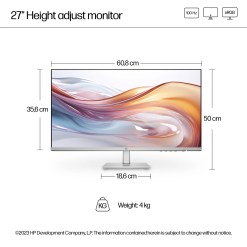 HP Series 5 27 inch FHD Height Adjust Monitor - 527sh - image 4