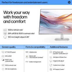HP Series 5 27 inch FHD Height Adjust Monitor - 527sh - image 8