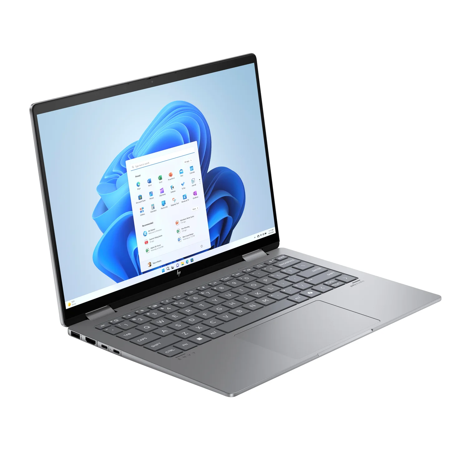 HP Elite x360 Envy x360 14-fa0004na AMD Ryzen™ 5 8640HS Hybrid (2-in-1) 35.6 cm (14") Touchscreen 2K 16 GB LPDDR5-SDRAM 512 GB SSD Wi-Fi 6E (802.11ax) Windows 11 Home AI PC Silver - image 3