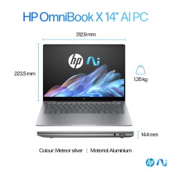HP OmniBook X 14-fe0000na Copilot+ PC Qualcomm Snapdragon X1E-78-100 Laptop 35.6 cm (14
