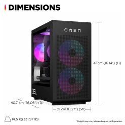 HP OMEN 35L GT16-0010na AMD Ryzen™ 7 8700G 16 GB DDR5-SDRAM 1 TB SSD NVIDIA GeForce RTX 4070 SUPER Windows 11 Home Tower PC AI PC Black - image 5