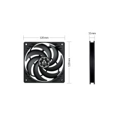 ARCTIC P12 Slim PWM PST Pressure-optimised 120 mm PWM Fan with integrated Y-cable - image 3
