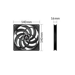 ARCTIC P14 Slim PWM PST Pressure-optimised 140 mm PWM Fan with integrated Y-cable - image 5