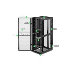 APC NetShelter SX Networking Enclosure, 42U, 1991H x 750W x 1070D mm, wtih Sides, Black - image 5