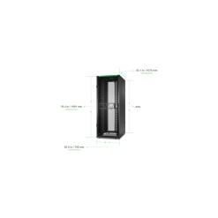 APC NetShelter SX Networking Enclosure, 42U, 1991H x 750W x 1070D mm, wtih Sides, Black - image 6