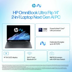 HP OmniBook Ultra Flip 14-fh0006na Copilot+ PC Intel Core Ultra 7 256V Hybrid (2-in-1) 35.6 cm (14