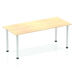 Impulse 1800mm Straight Table With Post Leg - image 5