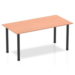 Impulse 1600mm Straight Table With Post Leg - image 6