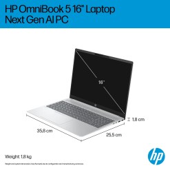 HP OmniBook 5 NGAI 16-ag1001na Copilot+ PC AMD Ryzen AI 5 340 Laptop 40.6 cm (16