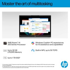HP OmniBook 5 NGAI 16-ag1001na Copilot+ PC AMD Ryzen AI 5 340 Laptop 40.6 cm (16