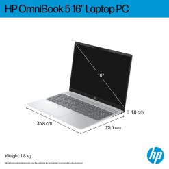 HP OmniBook 5 16-bc1003na AMD Ryzen™ 5 8540U Laptop 40.6 cm (16
