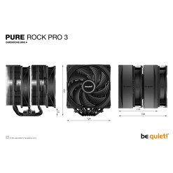Bequiet be quiet! Pure Rock Pro 3 Black Processor Air cooler 12 cm 1 pc(s) - image 7