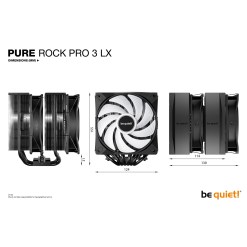 Bequiet be quiet! Pure Rock Pro 3 LX Black Processor Air cooler 12 cm 1 pc(s) - image 7