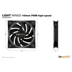 Bequiet be quiet! Light Wings 140mm ARGB PWM High Speed Fan Black - image 7
