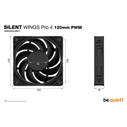 Bequiet be quiet! SILENT WINGS PRO 4 | 120mm PWM Computer case Fan 12 cm Black 1 pc(s) - image 6