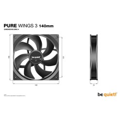 Bequiet be quiet! Pure Wings 3 140mm Computer case Fan 14 cm Black 1 pc(s) - image 5