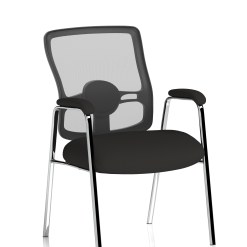 Portland Medium Mesh Back (Straight Leg) Visitor Chair with Arms