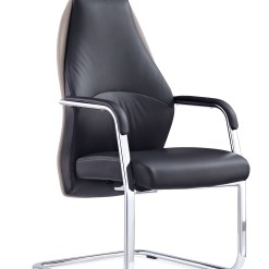 Mien High Back Leather Cantilever Visitor Office Chair - image 2