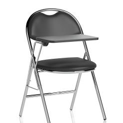 Milan High Back Black Vinyl Chrome Frame Folding Visitor Chair - image 2