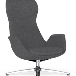 Etta Dark Grey Cashmere Lounge Chair