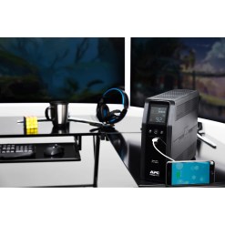APC Back-UPS Pro, 1600VA/960W, Tower, 230V, 8x IEC C13 outlets, Sine Wave, AVR, USB Type A + C ports, LCD, User Replaceable Battery - image 7