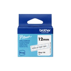 Brother BTAG-135 label-making tape White on transparent