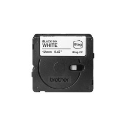 Brother BTAG-231 label-making tape Black on white - image 2