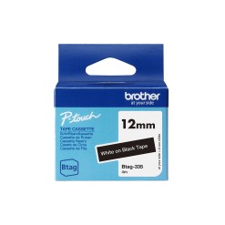 Brother BTAG-335 label-making tape White on black
