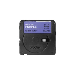 Brother BTAG-F35 label-making tape White on purple - image 2