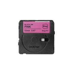 Brother BTAG-P31 label-making tape Black on pink - image 3