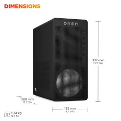 HP OMEN 16L TG03-0009na AMD Ryzen™ 7 8700F 16 GB DDR5-SDRAM 1 TB SSD NVIDIA GeForce RTX 5060 Windows 11 Home Tower PC AI PC Black - image 5